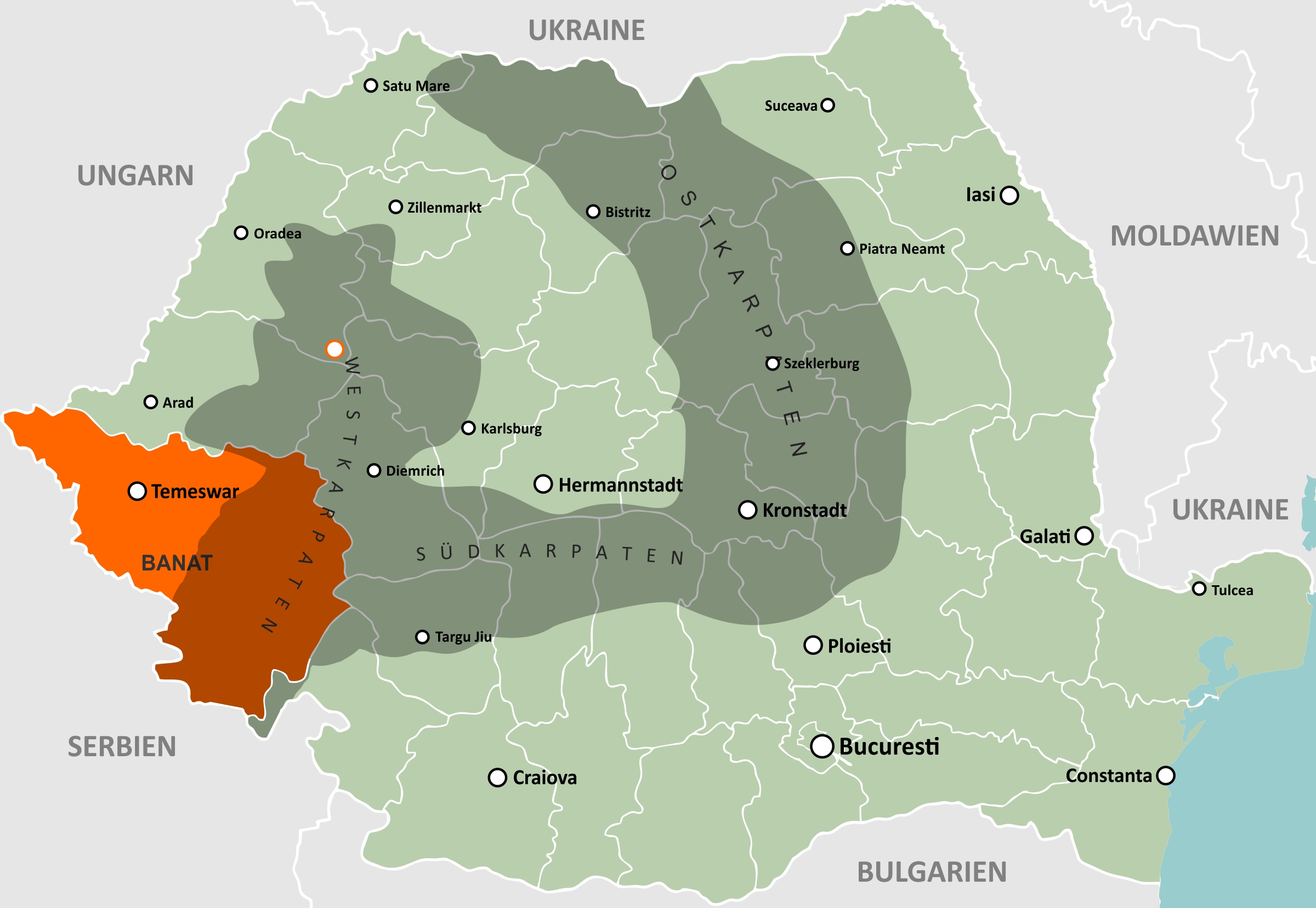 Historische Region Banat im Westen Rumäniens - Immobilienmakler, Auswanderung