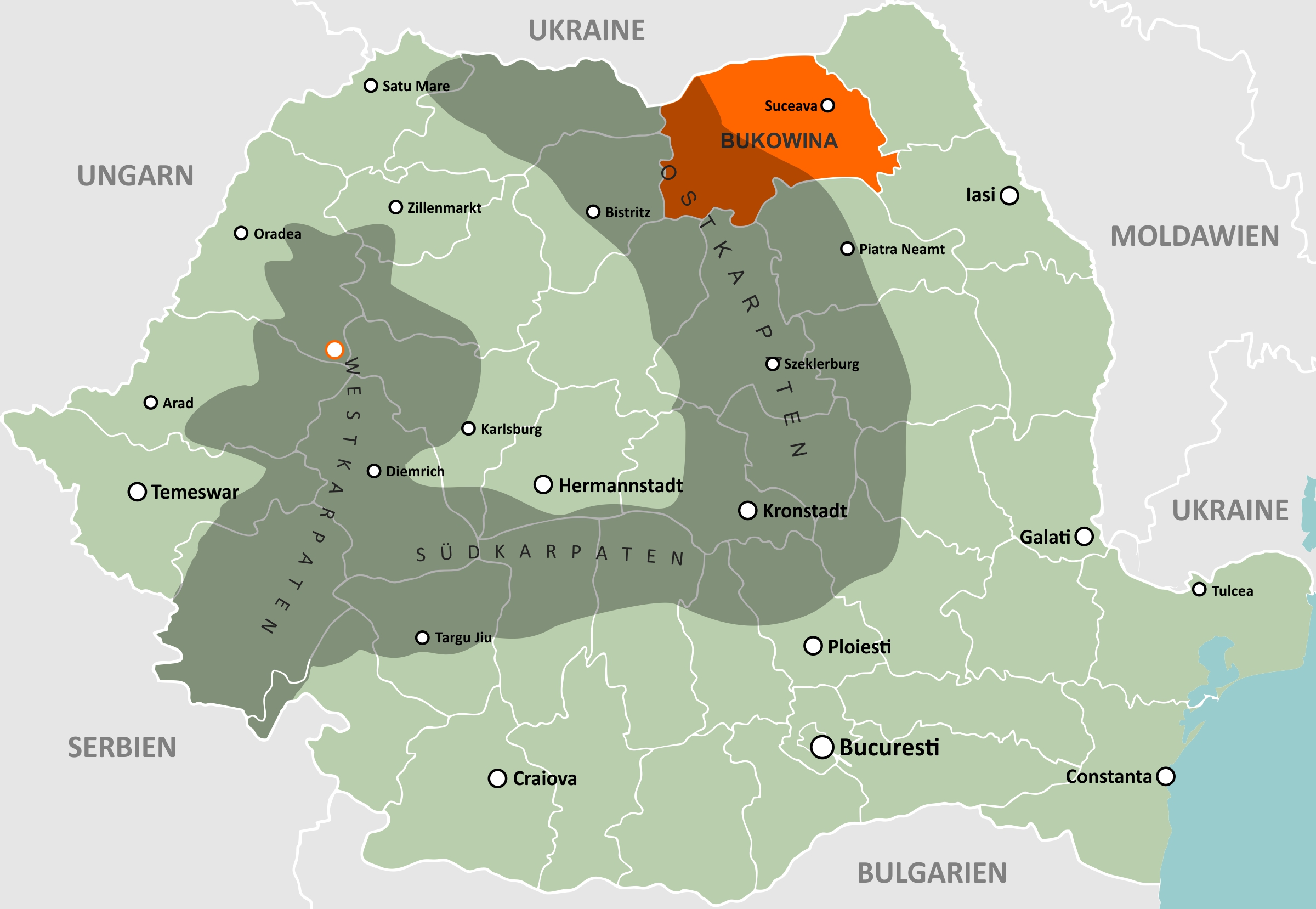 Historische Region Bukowina in Rumänien - Immobilienmakler, Auswanderung