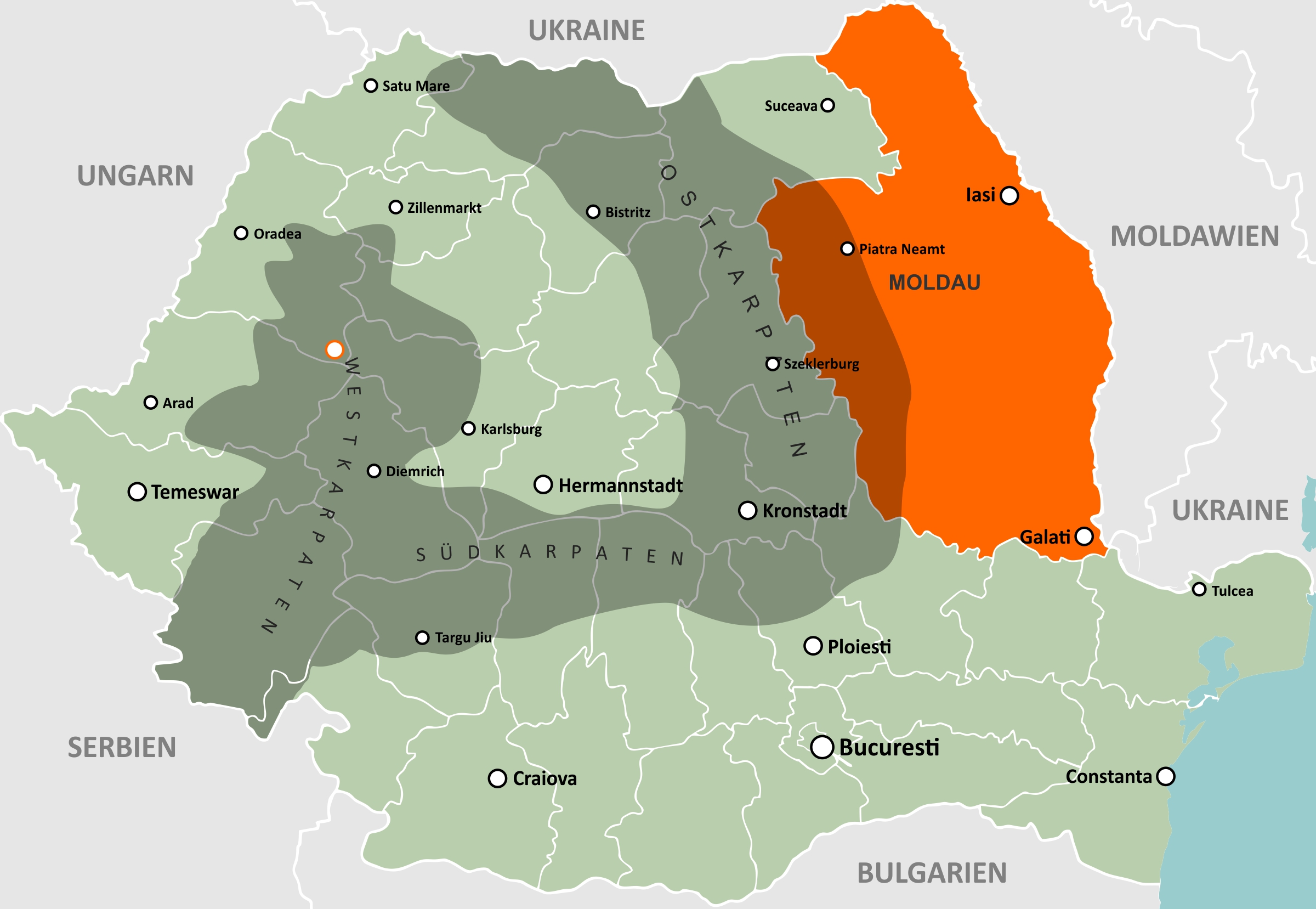 Historische Region Moldau im Osten Rumäniens - Immobilienmakler, Auswanderung